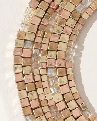 Neutral Beads Multi-Strand Necklace