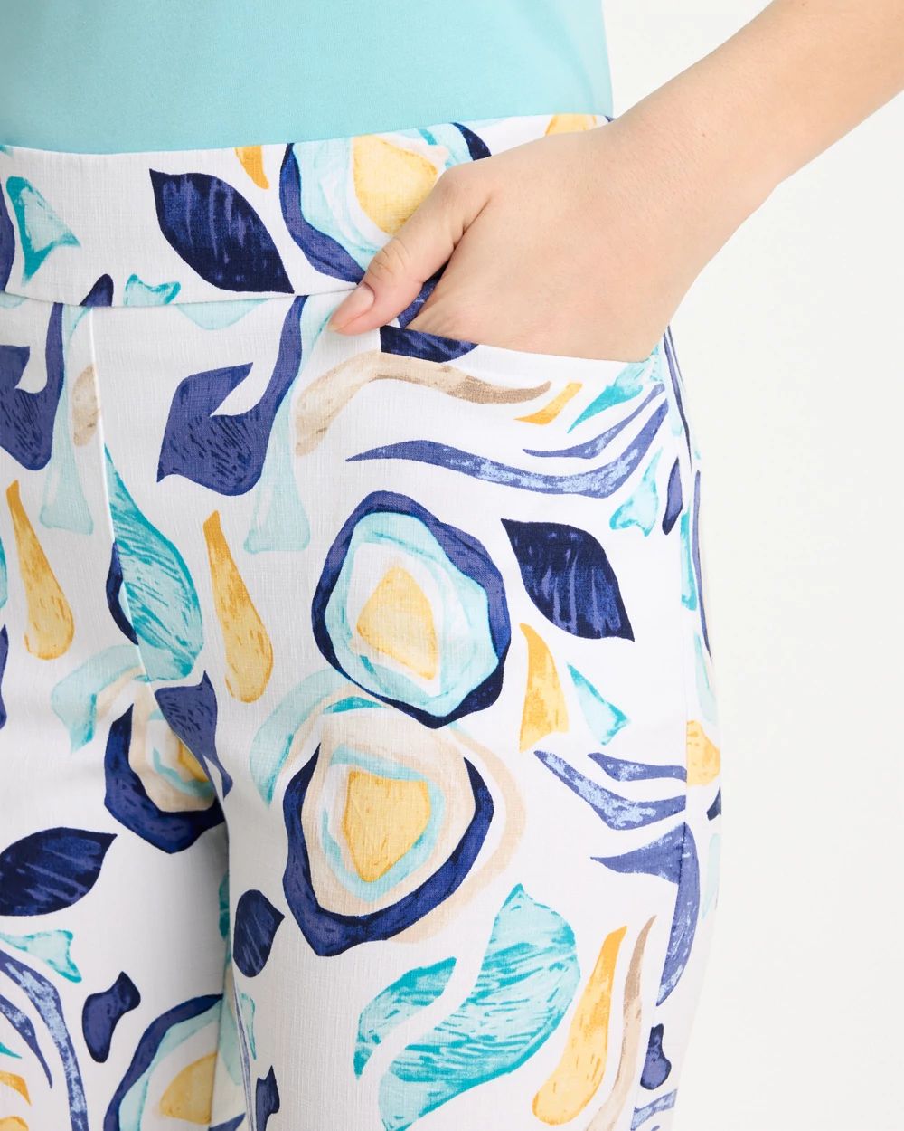 Brigitte™ Slim Handpainted Pull-On Capri click to view larger image.