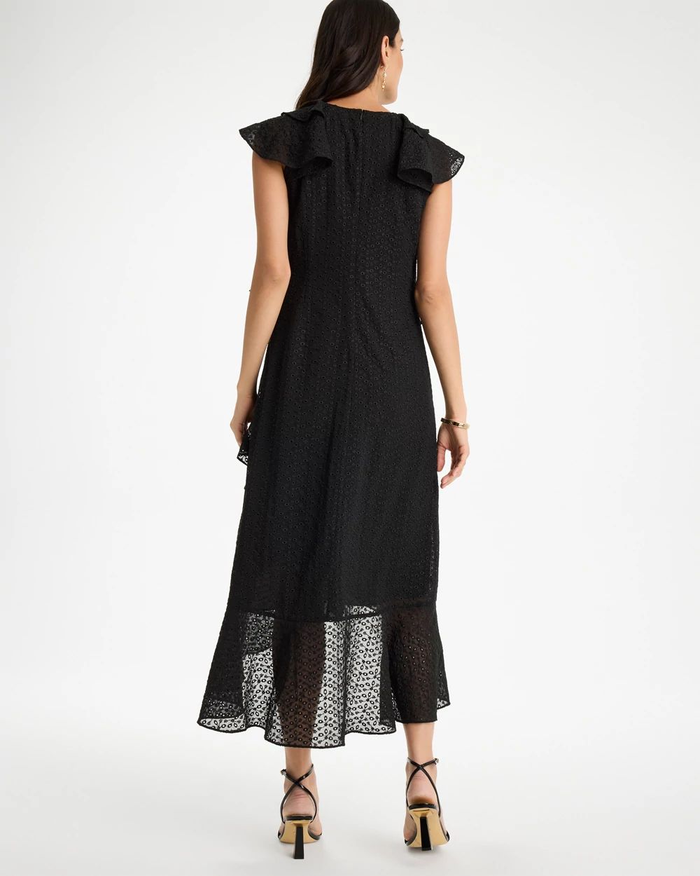 Floral Surplice Ruffled Dress