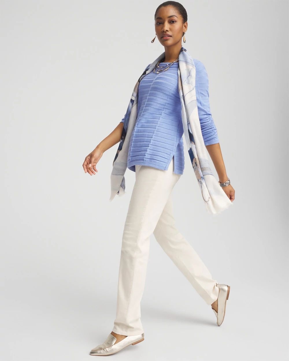 Boat Neck Pullover Sweater click to view larger image.