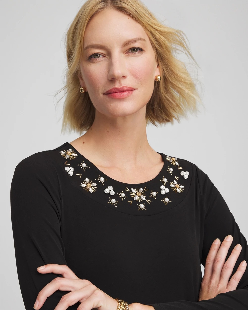 Embellished Column Maxi Dress