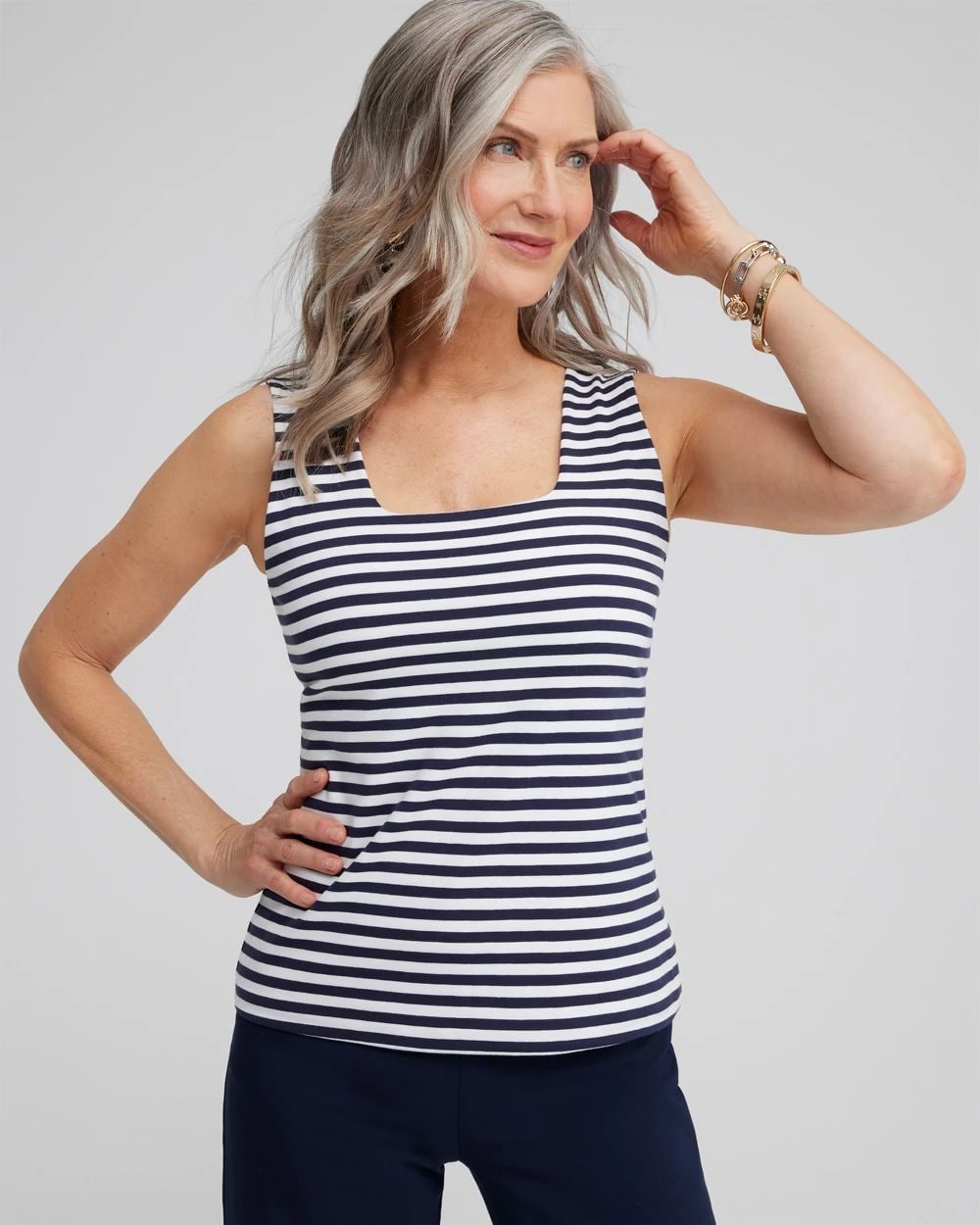 Stripe Square Neck Tank