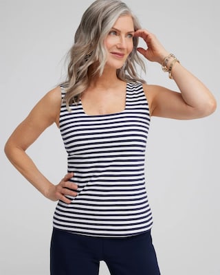 Stripe Square Neck Tank