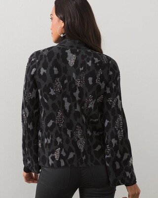 Jacquard Sequin Cardigan