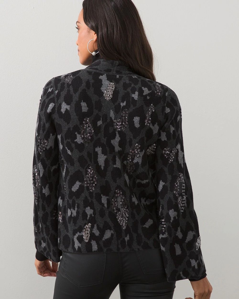 Jacquard Sequin Cardigan