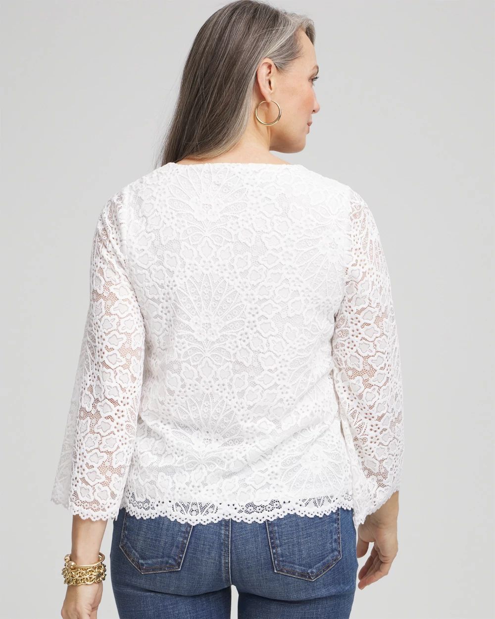 Scalloped Hem Lace Top