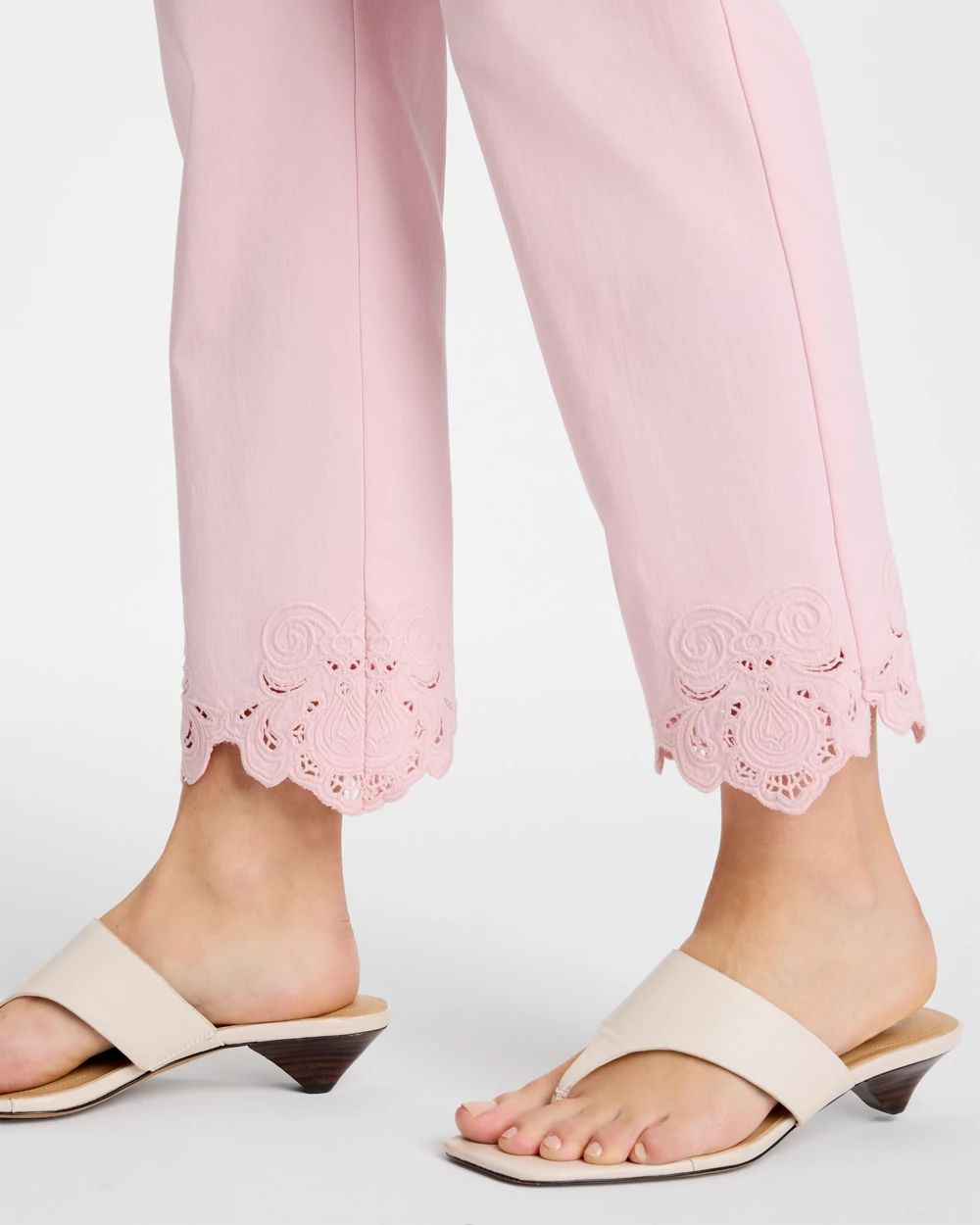 Embroidered Brigitte™ Slim Crop Pant