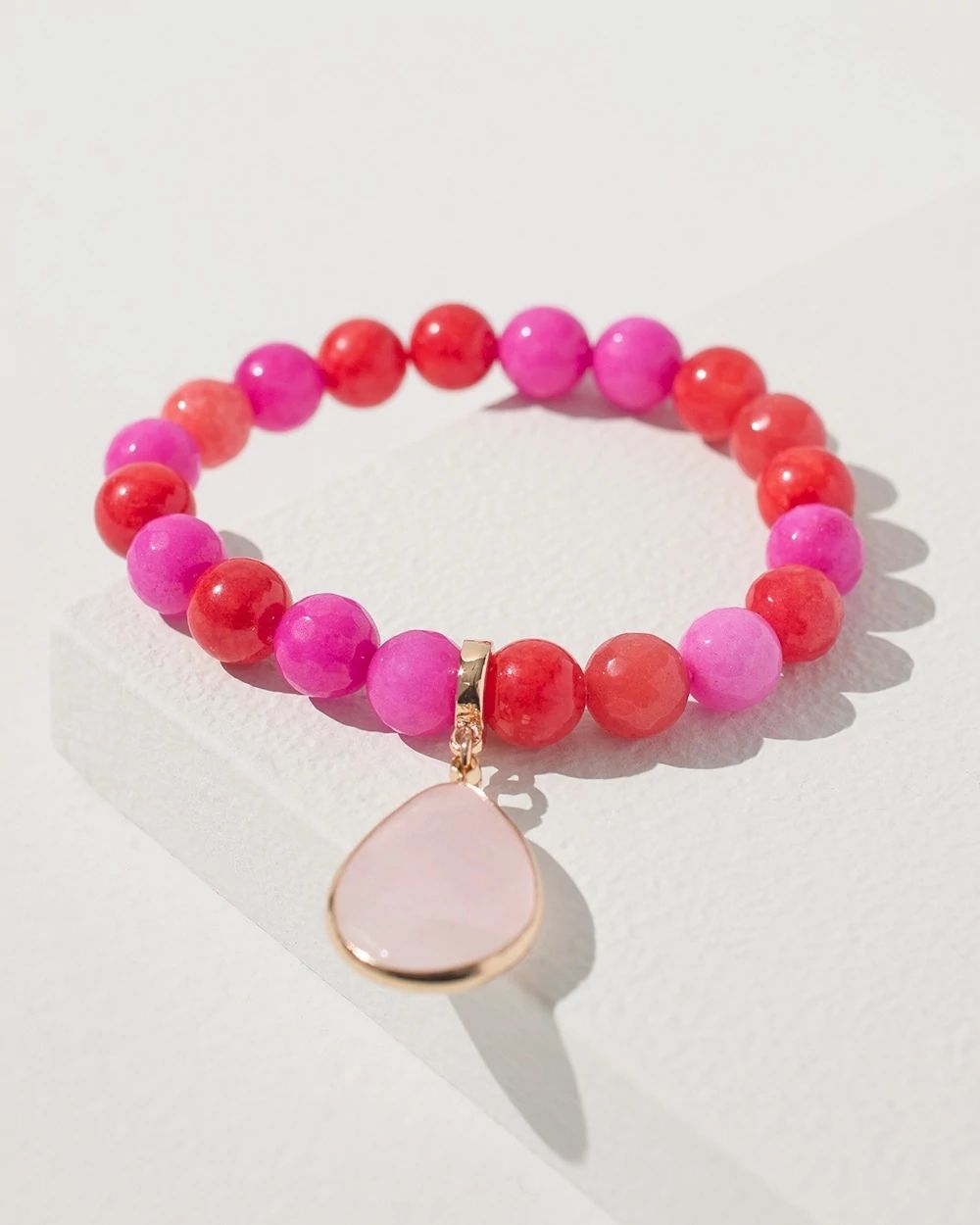 Jade and Agate Stretch Bracelet