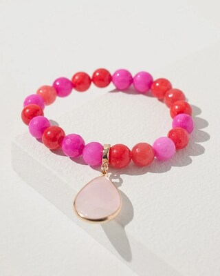 Jade and Agate Stretch Bracelet