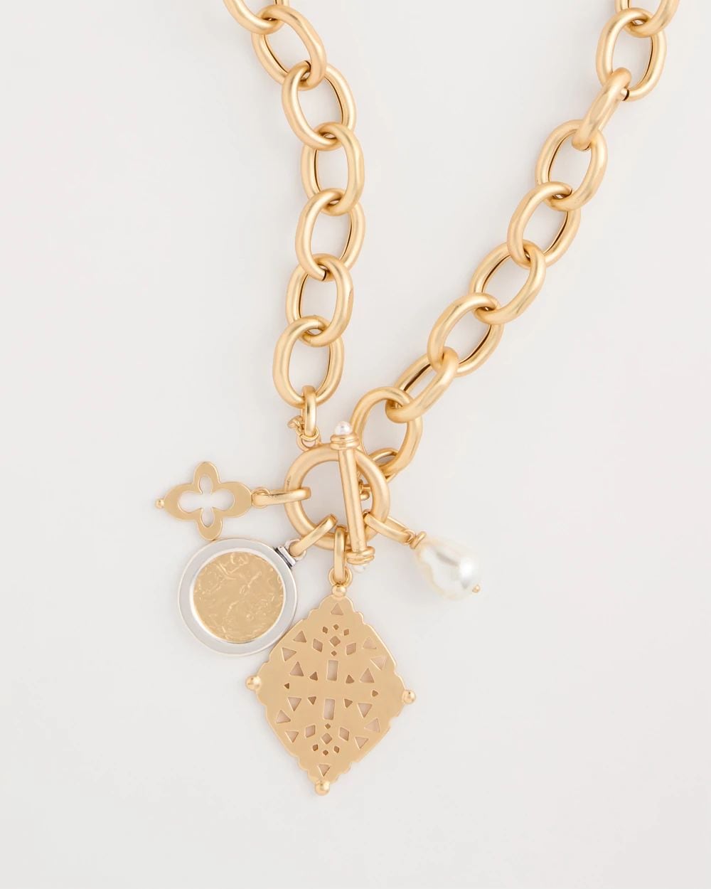 Toggle Cameo Charm Necklace click to view larger image.