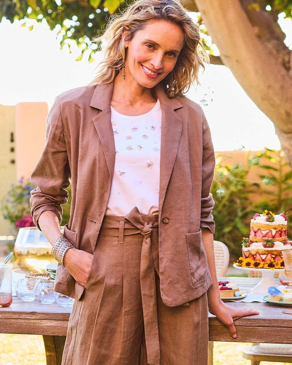 Linen Stretch Blazer