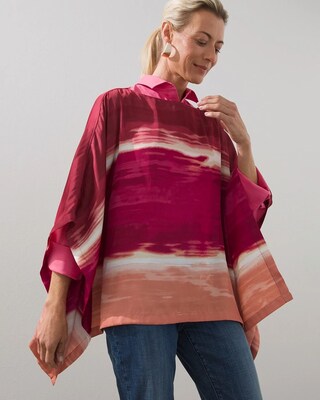 Ombre Woven Poncho