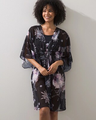 Gottex Black Floral Coverup