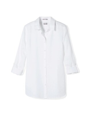No-Iron Linen Roll-Tab Sleeve Shirt