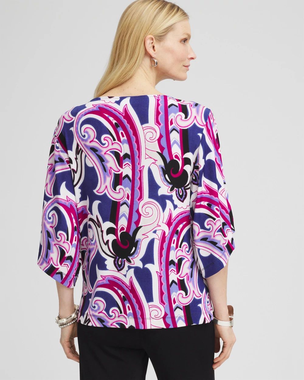 Travelers™ Paisley Kimono-Sleeved Top