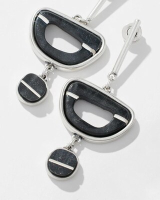 Marble Resin Drop Earrings