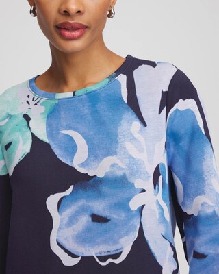 Zenergy® Scuba Floral Top click to view larger image.