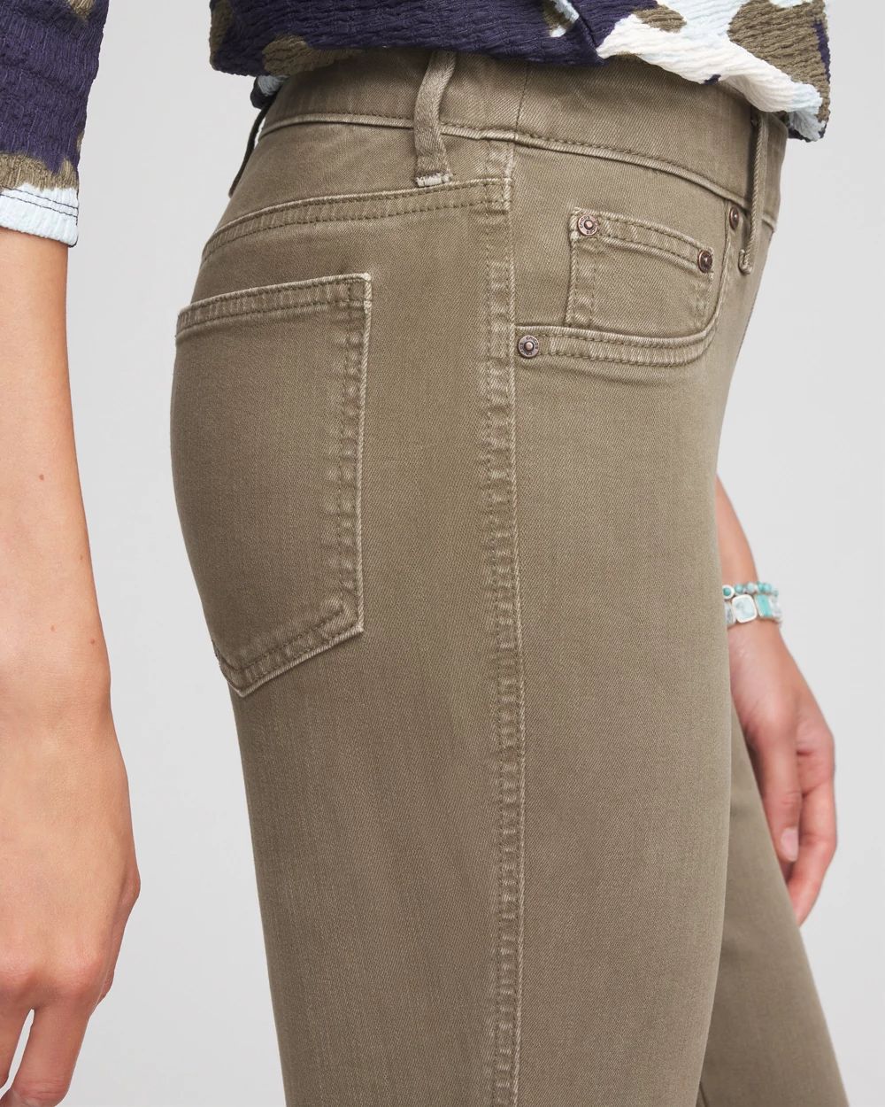Pull-On Straight-Leg Jeans