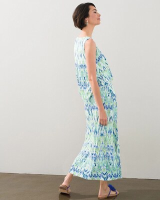 Ikat Print Popover Maxi Dress
