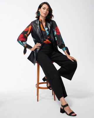Abstract Floral Print Shirt