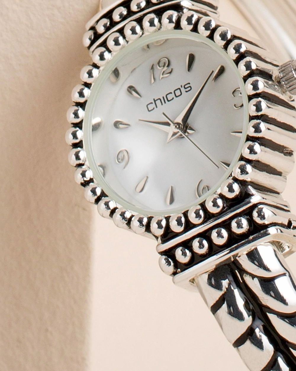 Anneliese Silver-Tone Cuff Watch