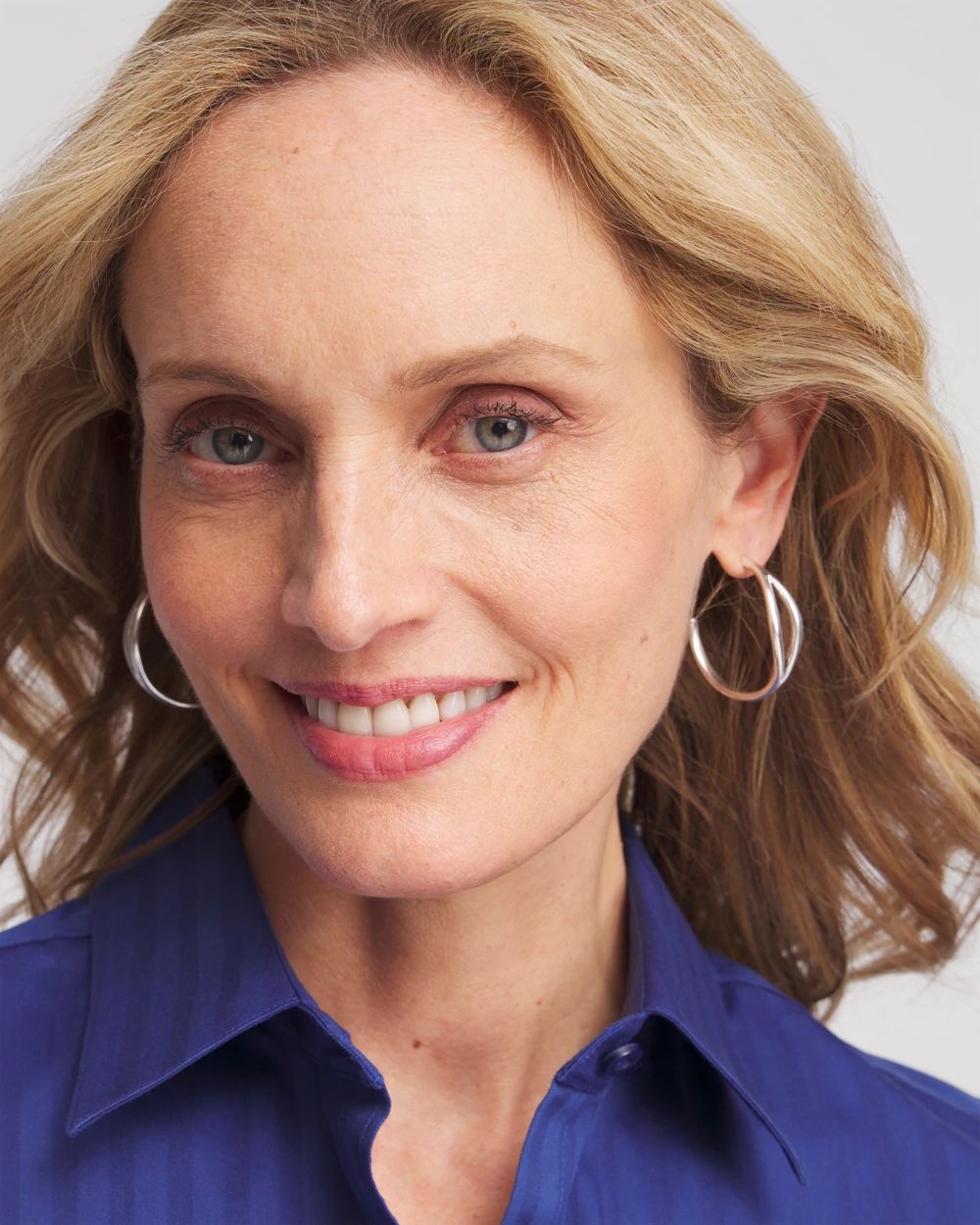 No Droop™ Silver Front to Back Hoops