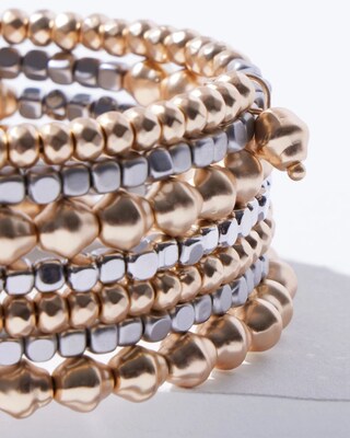 Mixed Metals Coil Bracelet