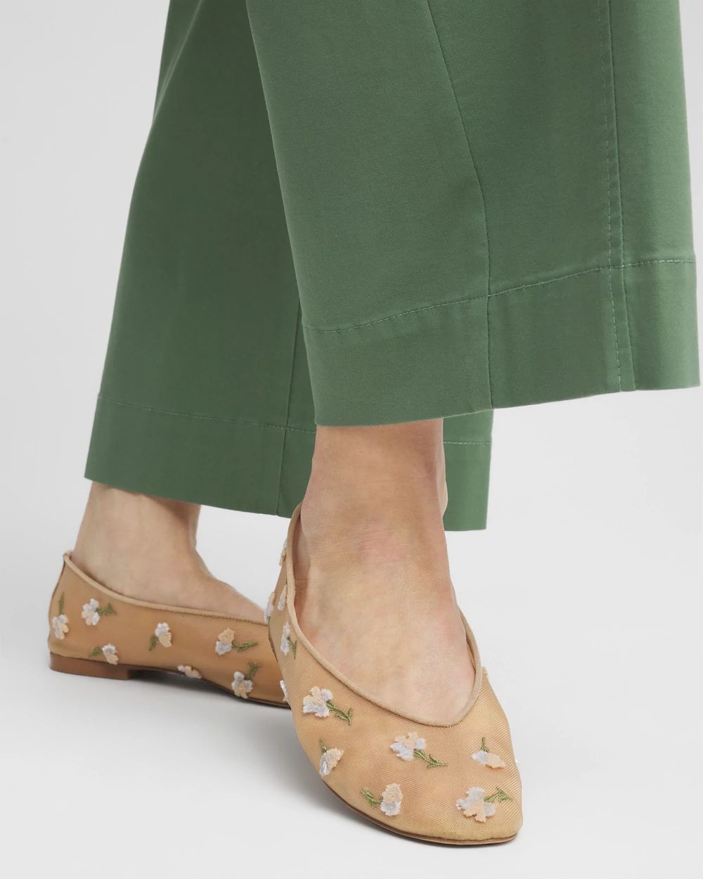Orchid Embroidered Ballet Flats click to view larger image.