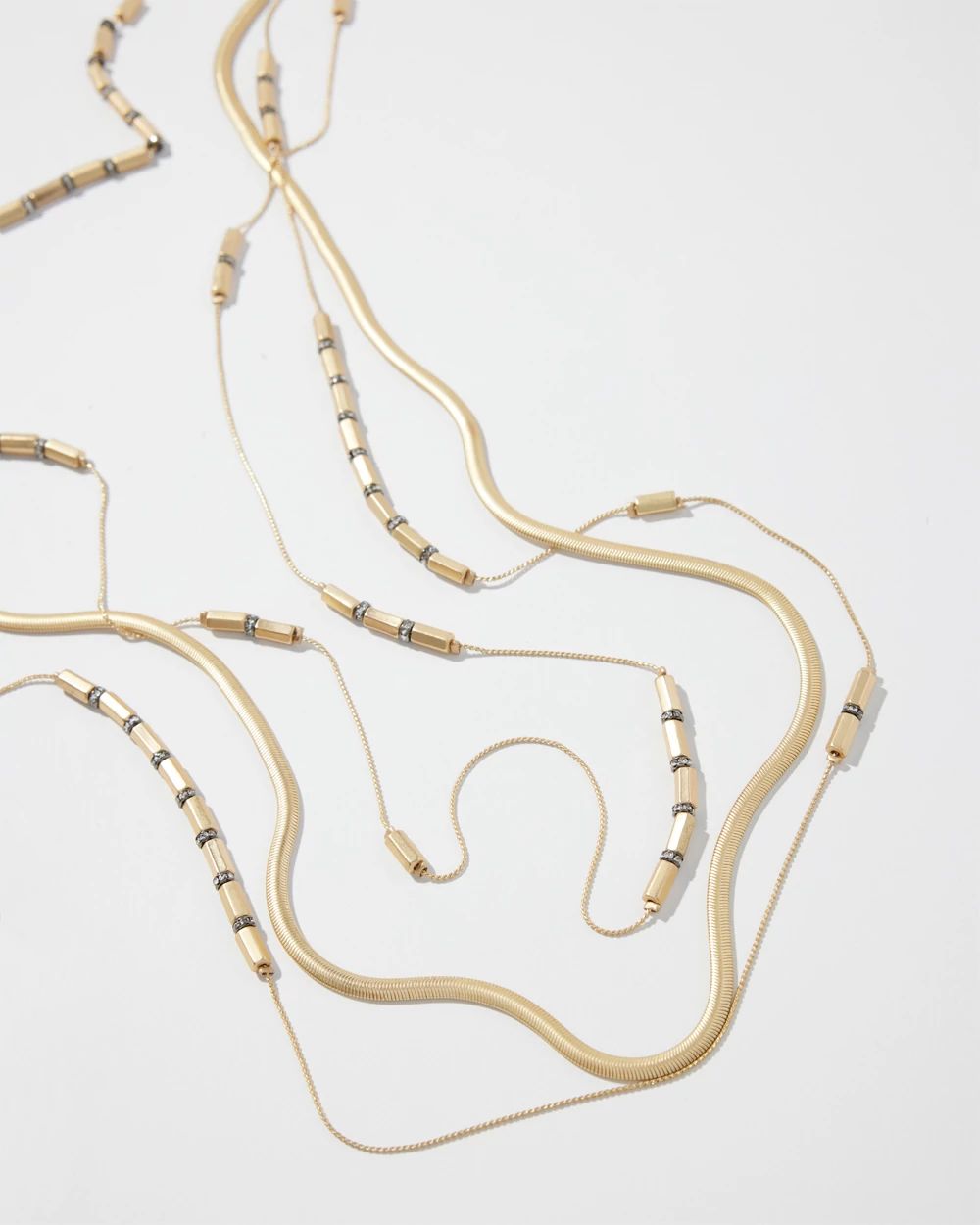 Convertible Gold Tone Layered Necklace