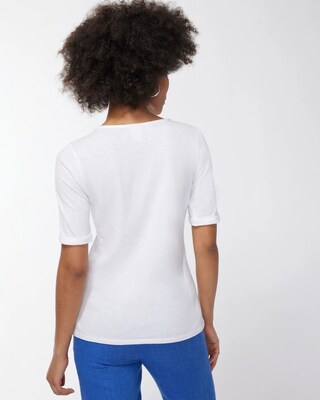 Star Spangled White Slub Tee