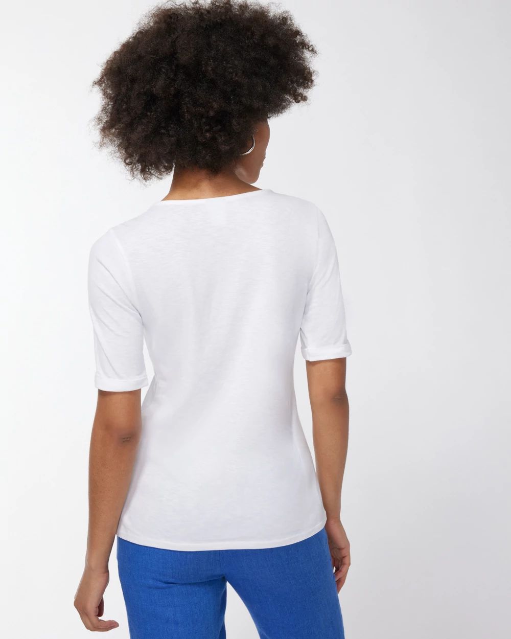 Star Spangled White Slub Tee