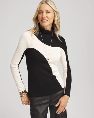 ECOVERO™ Swirl Turtleneck Sweater