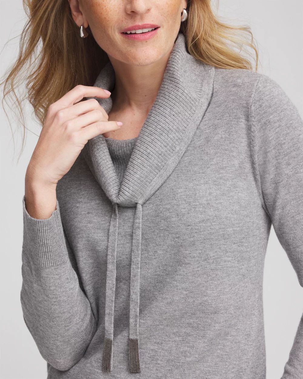 Zenergy Luxe® Cashmere Blend Cowl Sweater click to view larger image.
