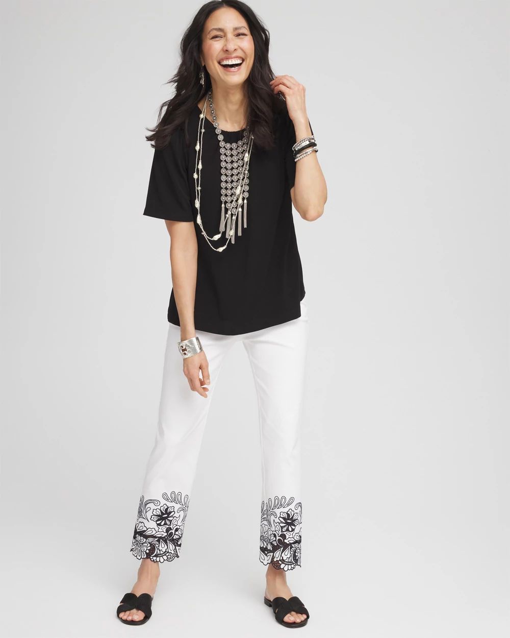 Smocked Flutter-Sleeved Tee