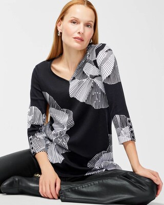 Pima Floral Everyday Button Tunic