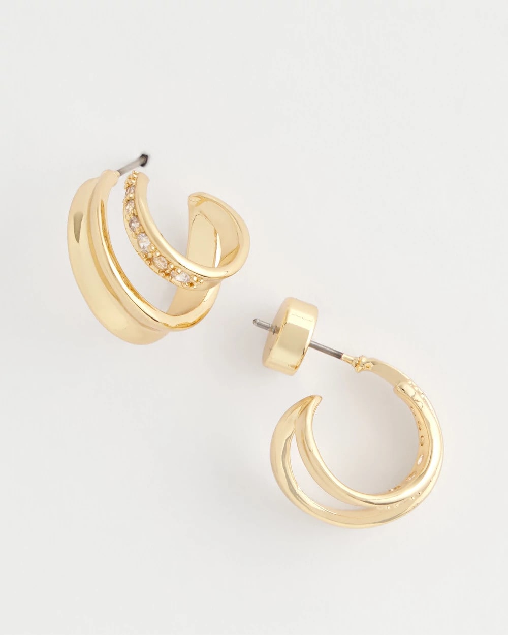 Gold Double Mini Hoop Earrings