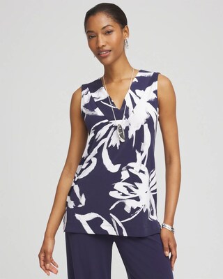 Travelers™ Knit Floral V-Neck Tank