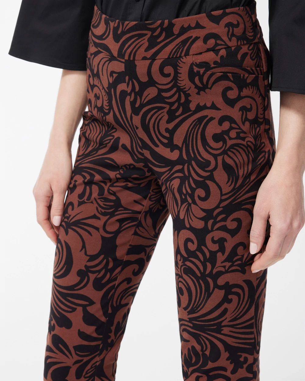 Brigitte Scroll Print Ankle Pants