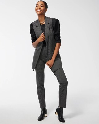 Ponte Knit Stitch Detail Vest