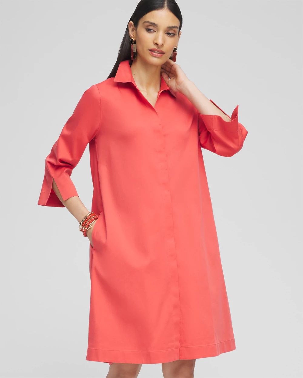 No Iron™ Shirt Dress