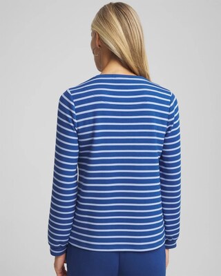 Zenergy® Scuba Striped Top click to view larger image.