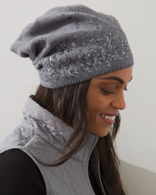 Sequin Skully Hat