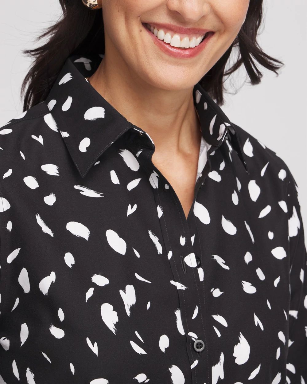 No Iron™ Dot Print Shirt