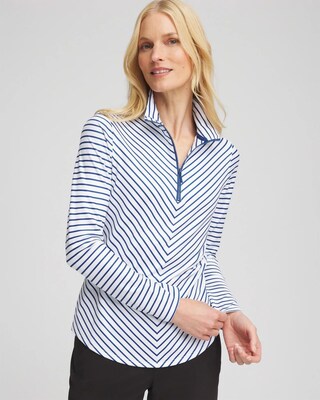 Zenergy® UPF Stripe Long Sleeve Top