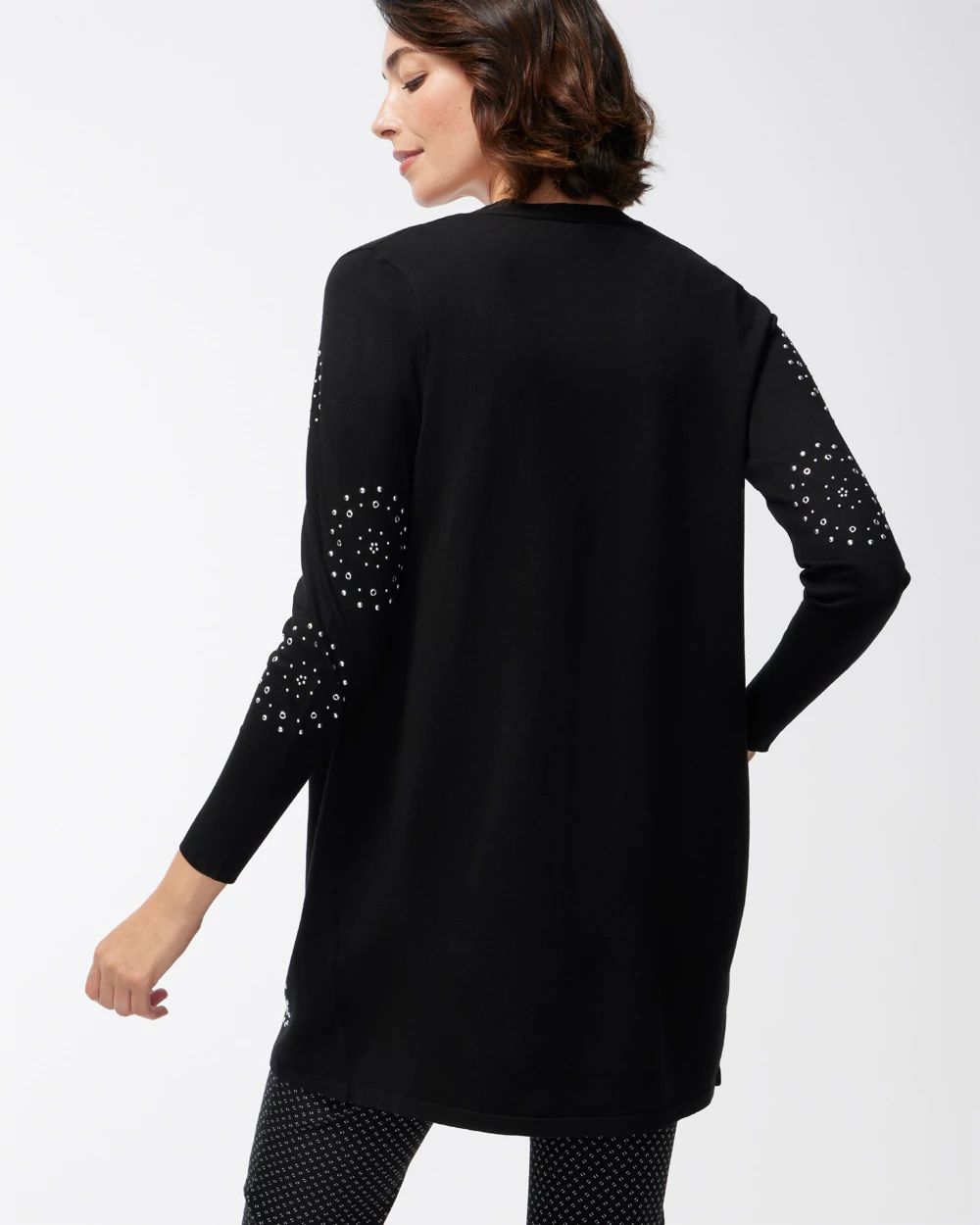 Spun Rayon Embellished Cardigan