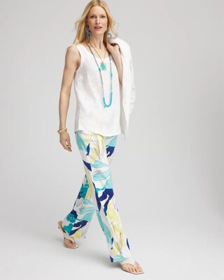 Tropical Linen Stretch Relaxed Pants click to view larger image.