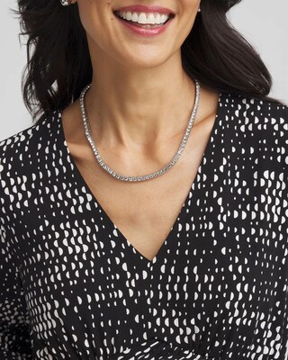 Silver Tennis Necklace