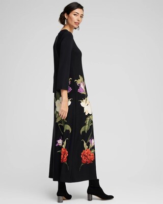 Flare Sleeve Floral Maxi Dress