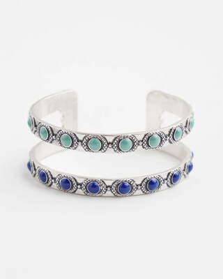 Blue Stone Flex Cuff Bracelet