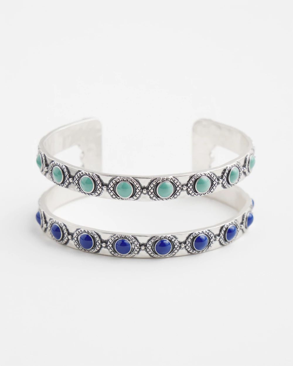 Blue Stone Flex Cuff Bracelet